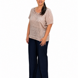 camiseta arrasada de cuadros