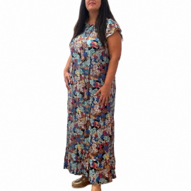 Vestido largo estampado floral